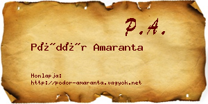 Pödör Amaranta névjegykártya